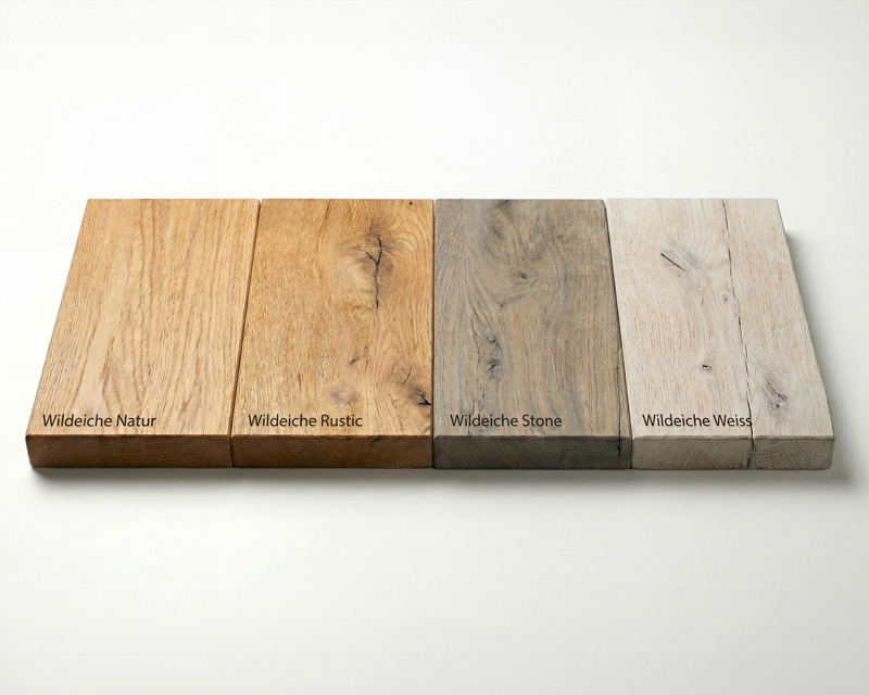 Wildeiche Varianten: Natur, Rustic, Stone, Weiss